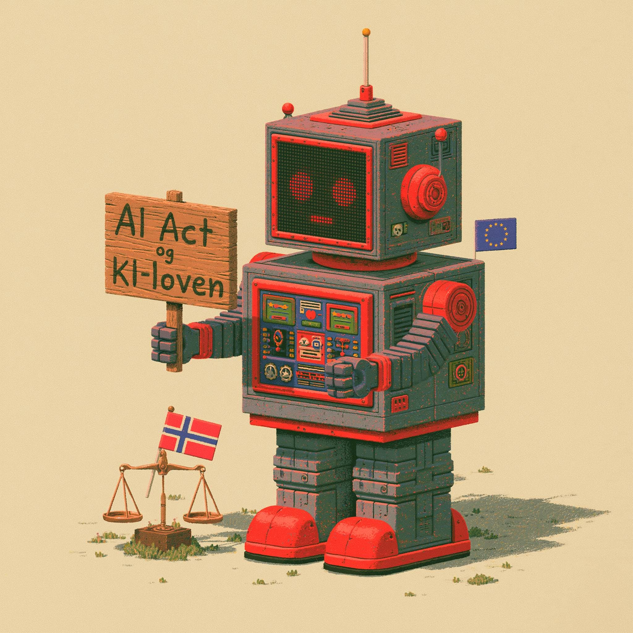 Illustrasjon: AI Act og KI-loven